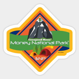 Courageous Money - Money National Park Design Sticker